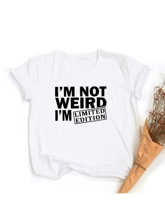 Women T Shirts | Im not weird statment shirt | Short Sleeve | Punk Goth top 4